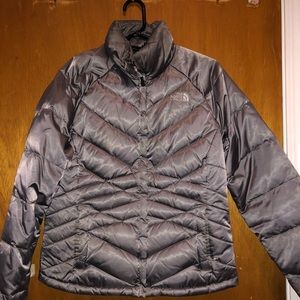 NorthFace Grey Bubble Jacket